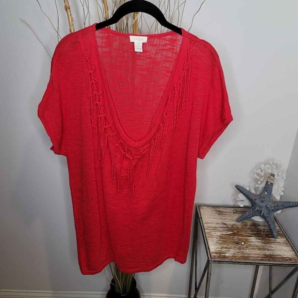 Chico's Blouse Womens‎ 2 (Medium)